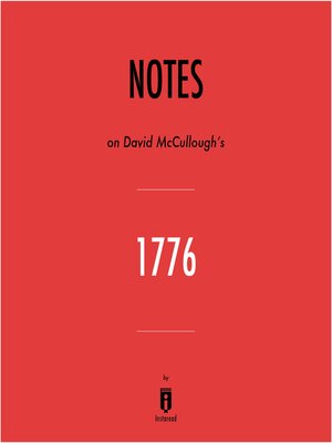 cover image of Notes on David McCullough's 1776 by Instaread